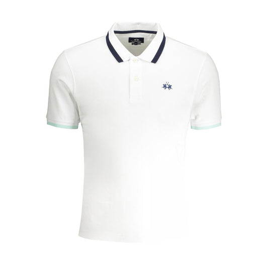 La Martina wit katoenen poloshirt