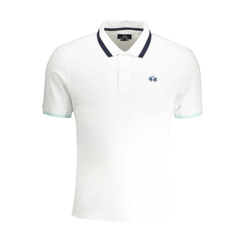 La Martina wit katoenen poloshirt