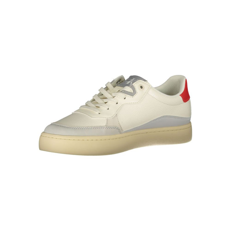 Calvin Klein White Polyester Sneaker - Élégance et Confort