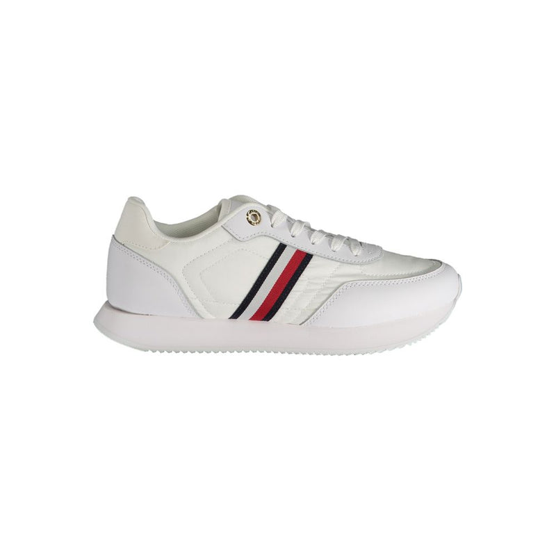 Tommy Hilfiger White Polyester Sneaker - Élégance et Confort