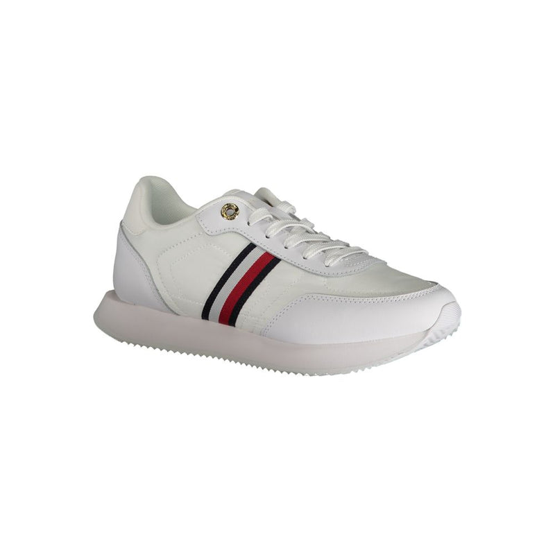 Tommy Hilfiger White Polyester Sneaker - Élégance et Confort