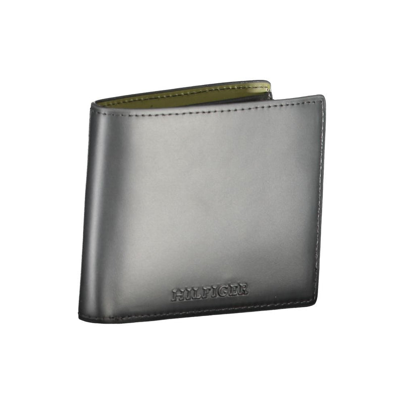 Portefeuille en cuir noir Tommy Hilfiger