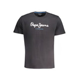 T-shirt en coton noir Pepe Jeans