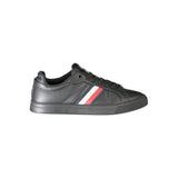 Tommy Hilfiger Black Leather Men Sneaker - Stylish Comfort