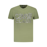 T-shirt homme en coton vert Cavalli Class