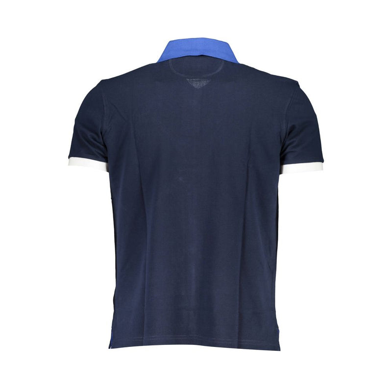 La Martina Blauw Katoenen Polo Shirt voor Heren