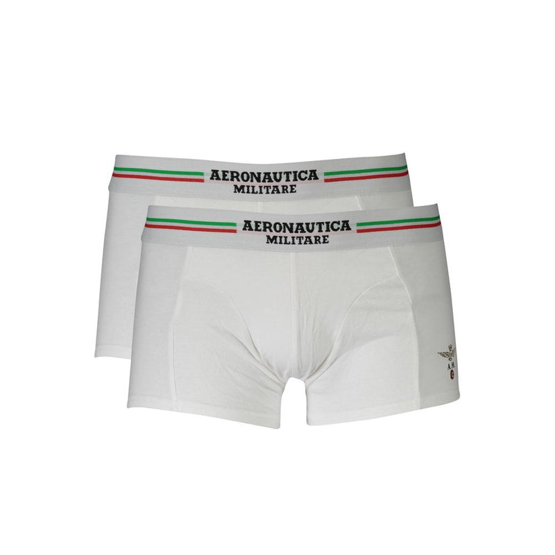 Aeronautica Militare Boxer en Coton Blanc pour Homme - Élégance et Confort