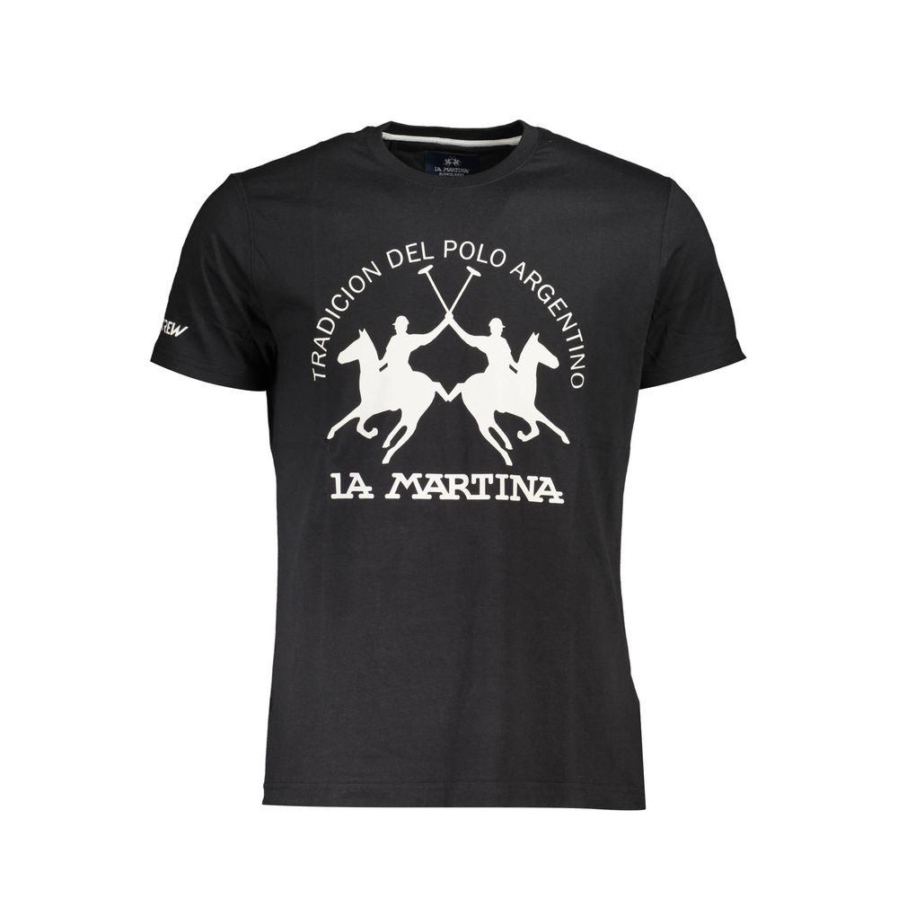 T-shirt La Martina en coton noir pour homme