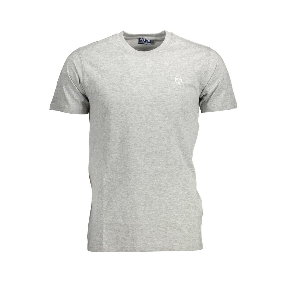 T-shirt homme en coton marron Sergio Tacchini