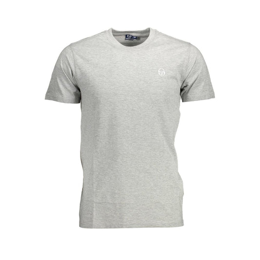T-shirt homme en coton marron Sergio Tacchini
