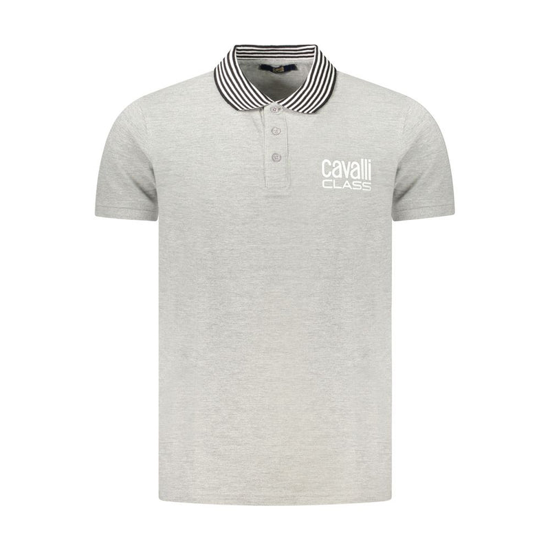 Cavalli Class Poloshirt van katoen in grijs