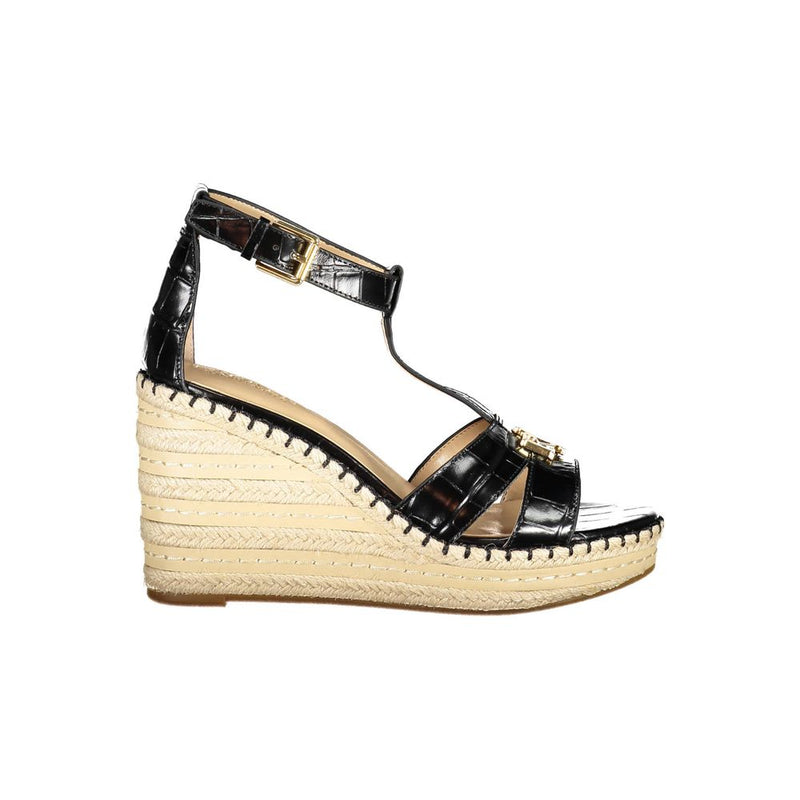 Ralph Lauren Hale II Sandal Noir en Polyester pour Femmes