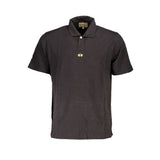 Polo en coton noir La Martina, coupe classique, élégant.