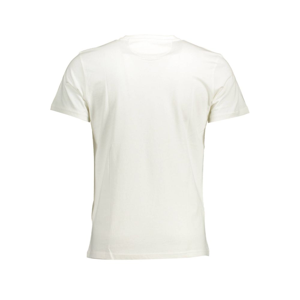 T-shirt La Martina en coton blanc, col rond, élégant.