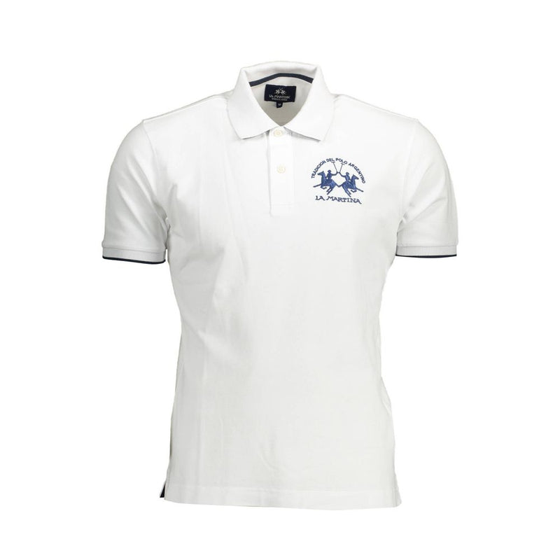 La Martina Polo Shirt Blanc en Coton pour Homme