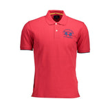 La Martina Red Cotton Polo T-Shirt for Men