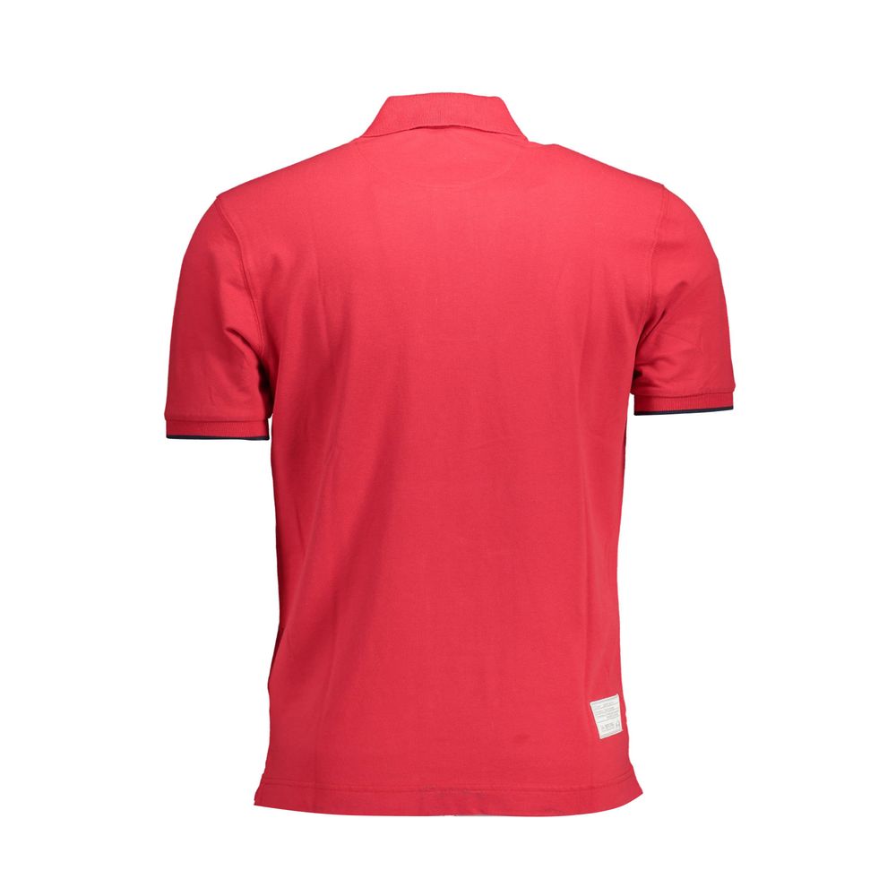 La Martina Red Cotton Polo T-Shirt for Men