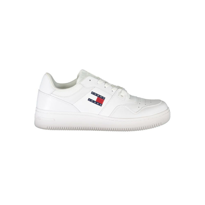 Tommy Hilfiger White Leather Men Sneaker - Élégance et Confort