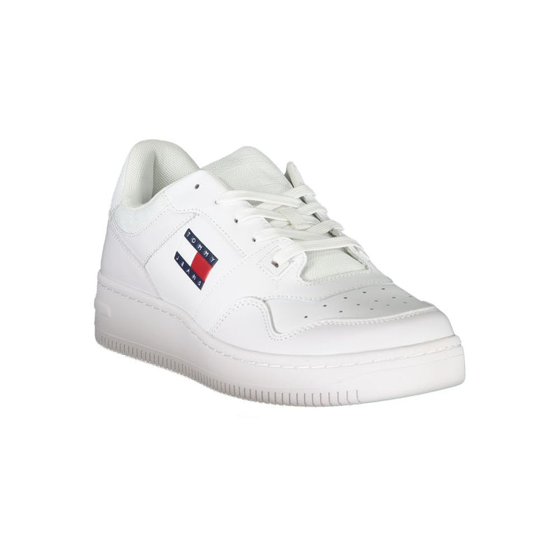 Tommy Hilfiger White Leather Men Sneaker - Élégance et Confort