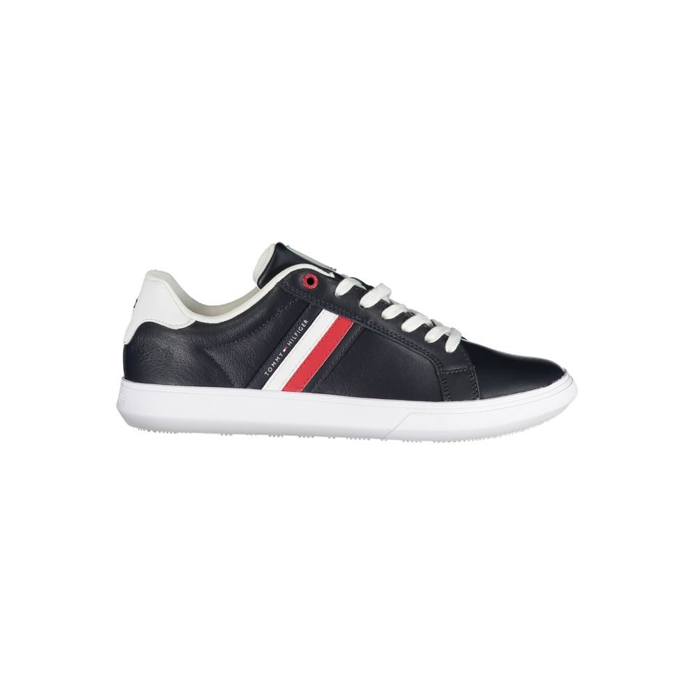 Tommy Hilfiger Sneakers Bleus Élégants à Lacets avec Détails Contrastés