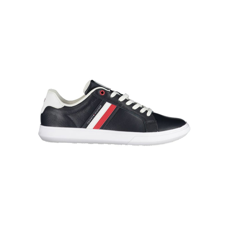 Tommy Hilfiger Sneakers Bleus Élégants à Lacets avec Détails Contrastés