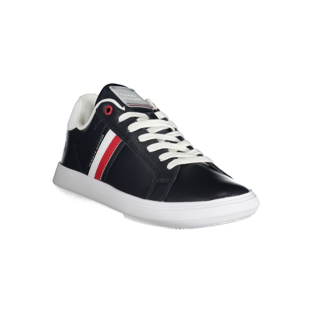Tommy Hilfiger Sneakers Bleus Élégants à Lacets avec Détails Contrastés