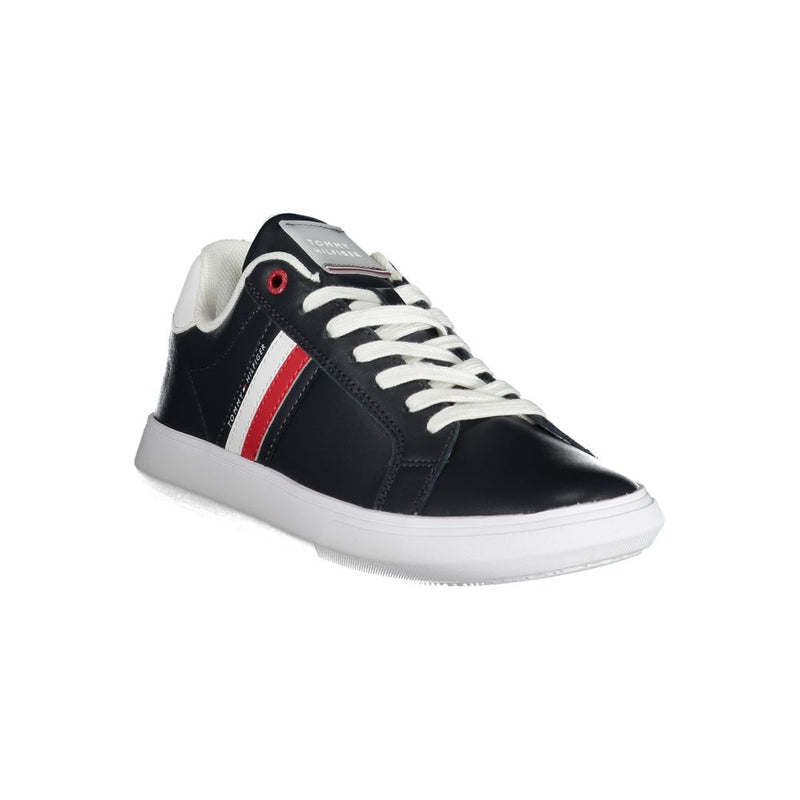 Tommy Hilfiger Sneakers Bleus Élégants à Lacets avec Détails Contrastés