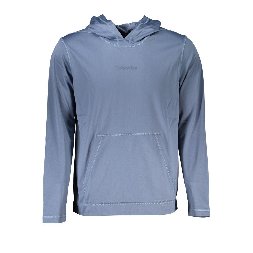 Pull à capuche bleu en polyester pour homme de Calvin Klein