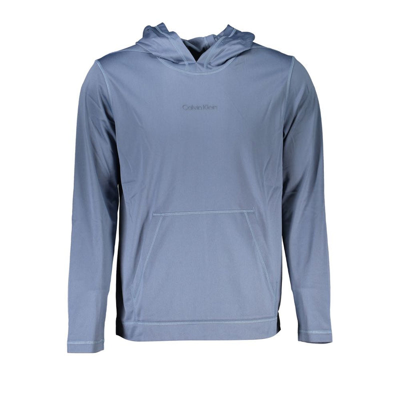 Pull à capuche bleu en polyester pour homme de Calvin Klein