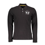 La Martina Polo noir élégant à manches longues pour homme