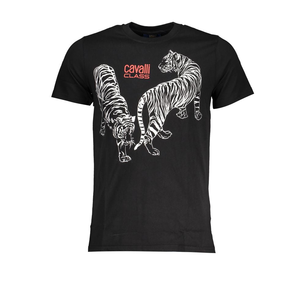 T-shirt en coton noir Cavalli Class