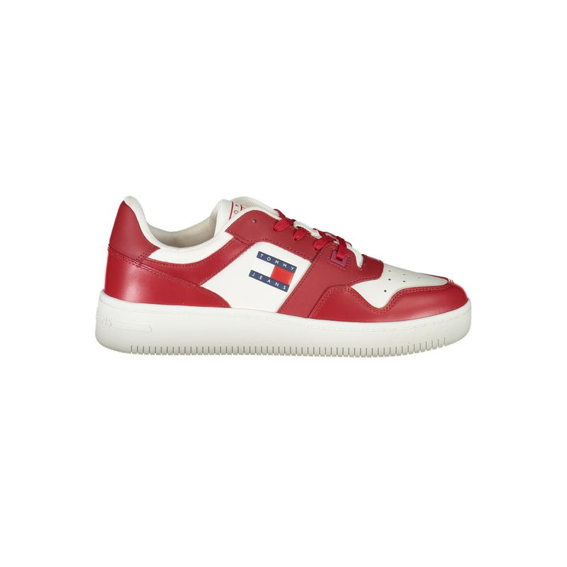 Tommy Hilfiger Pink Leather Men Sneaker - Style and Comfort Combined