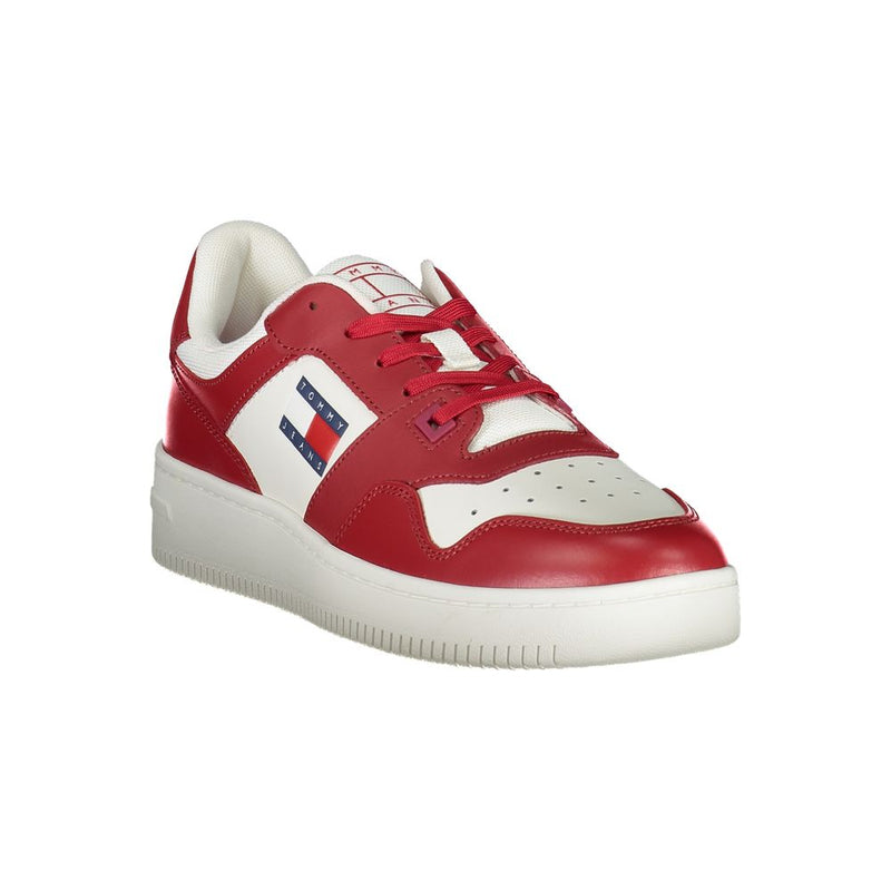 Tommy Hilfiger Pink Leather Men Sneaker - Style and Comfort Combined