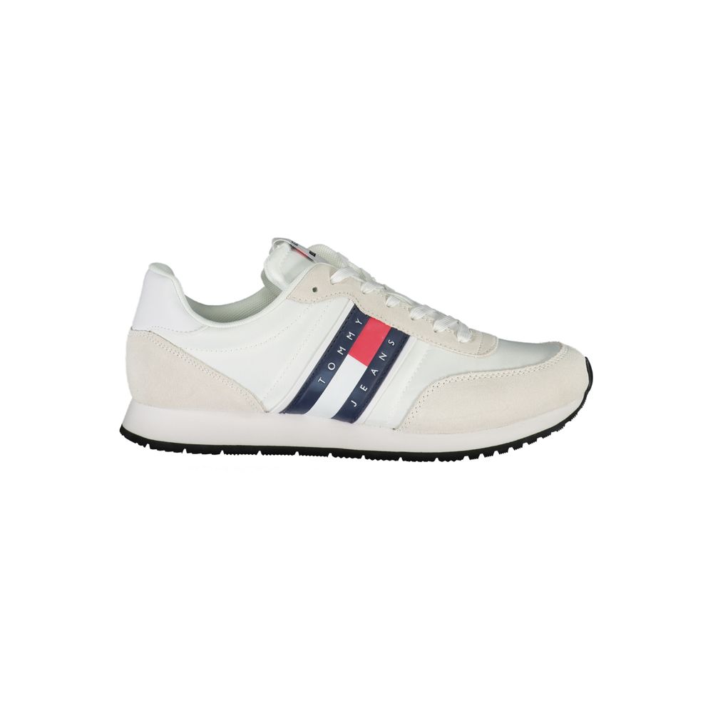 Tommy Hilfiger White Beige Men’s Sneakers - Casual Elegance