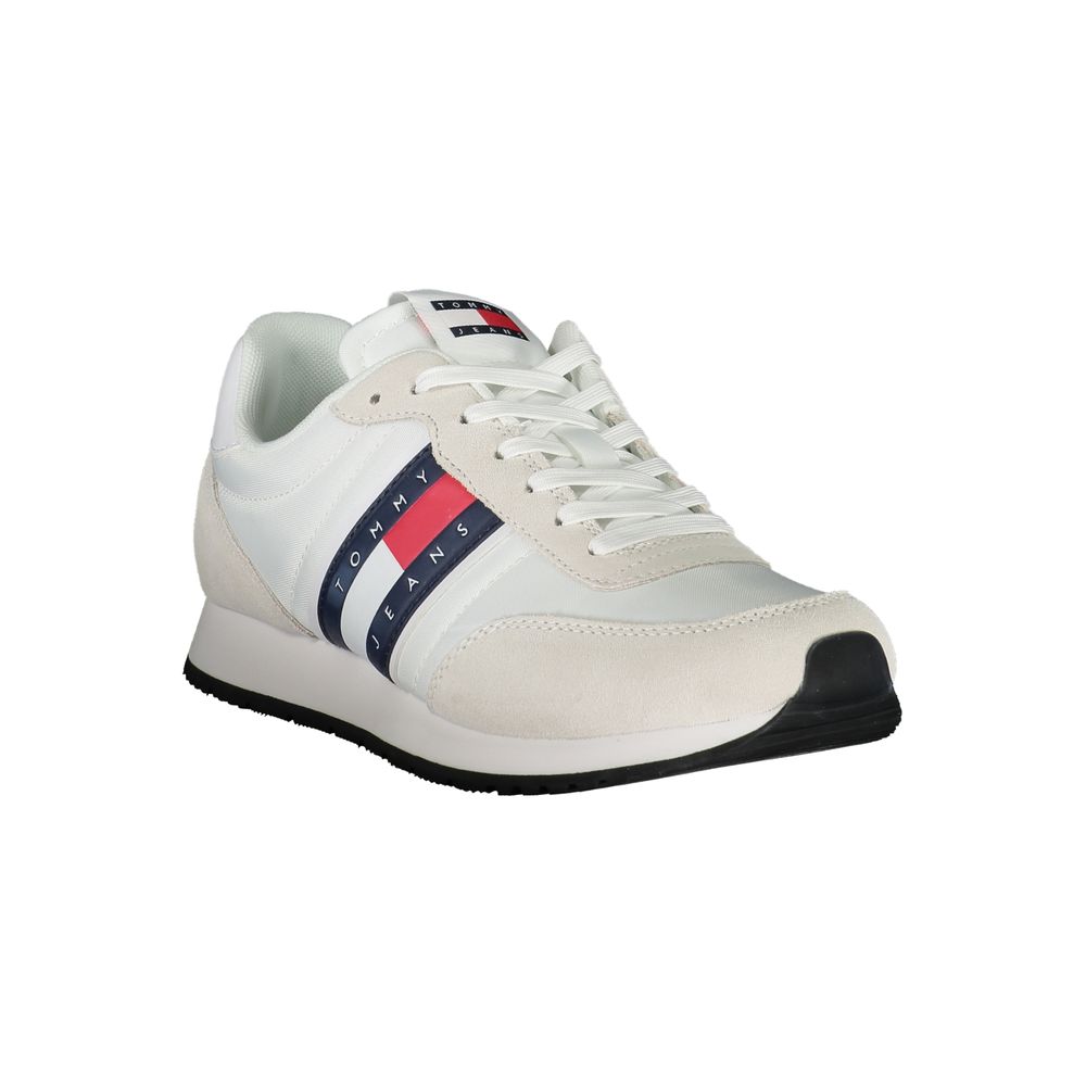 Tommy Hilfiger White Beige Men’s Sneakers - Casual Elegance