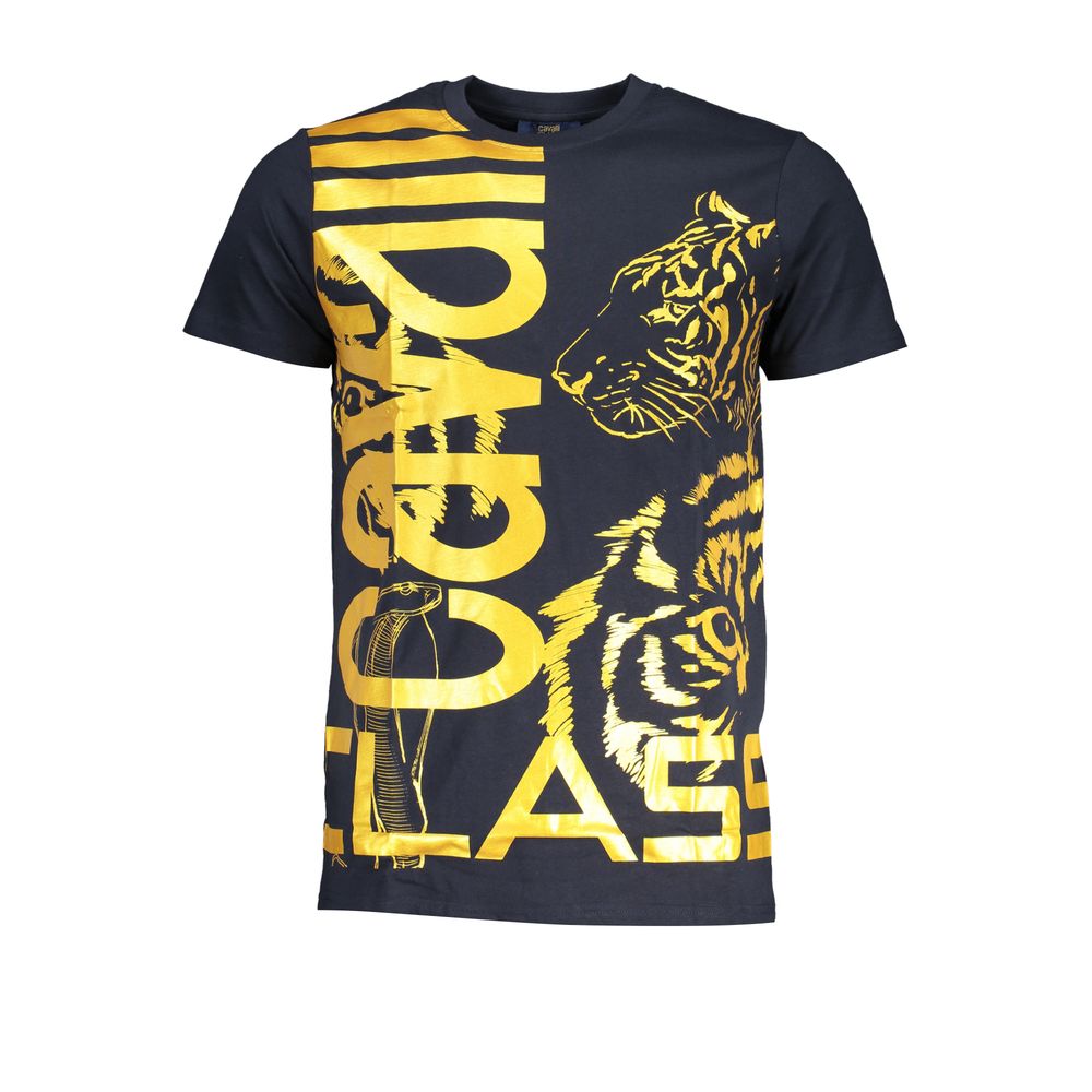 Cavalli Class Blu T-shirt en Coton pour Homme