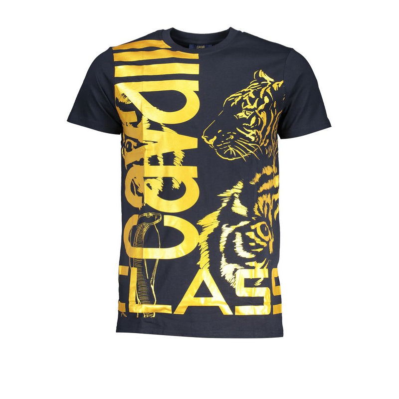 Cavalli Class Blu T-shirt en Coton pour Homme