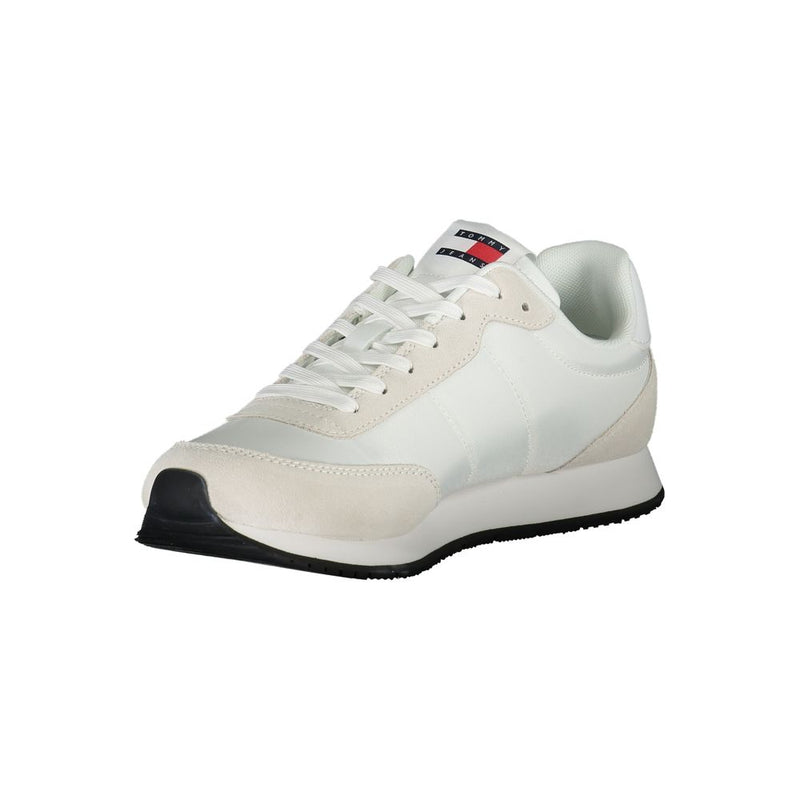Tommy Hilfiger White Beige Men’s Sneakers - Casual Elegance