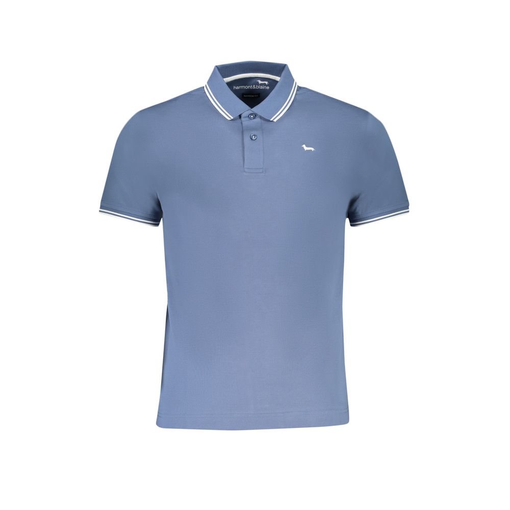 Polo en coton bleu de Harmont &amp; Blaine