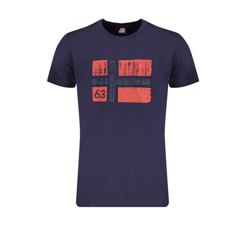Noorwegen 1963 Blauw Katoenen T-Shirt