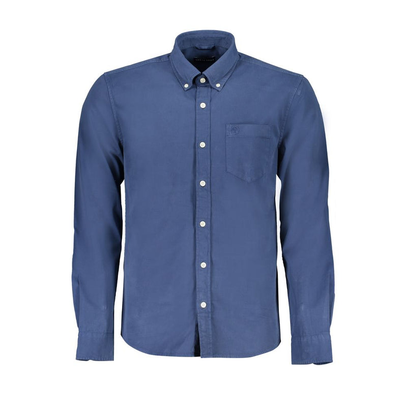 North Sails blauw katoenen overhemd