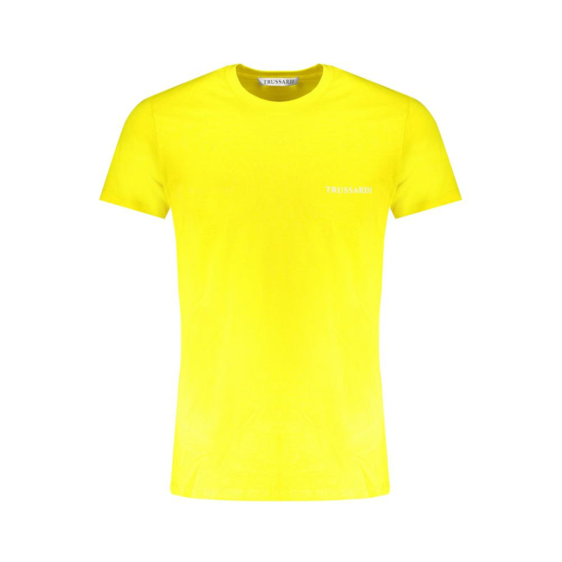 T-shirt en coton jaune Trussardi