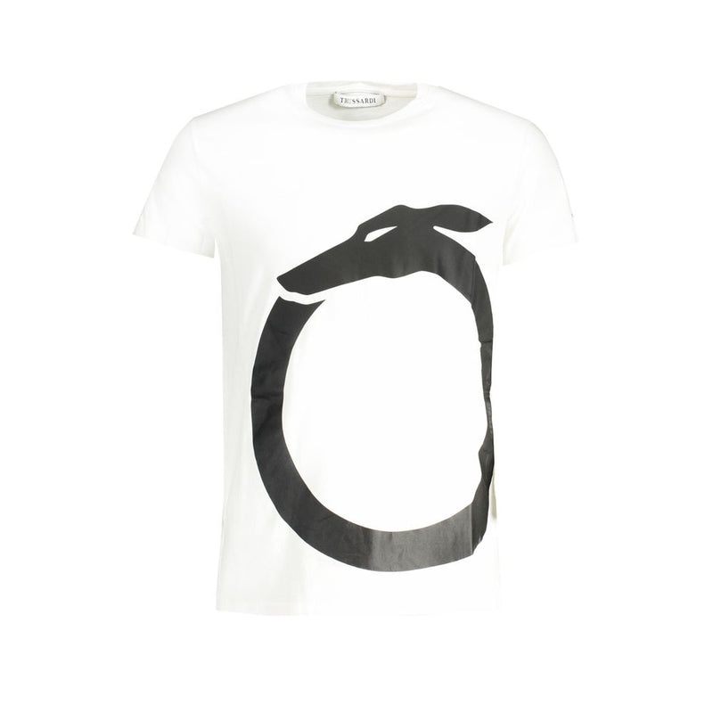 Wit katoenen T-shirt van Trussardi