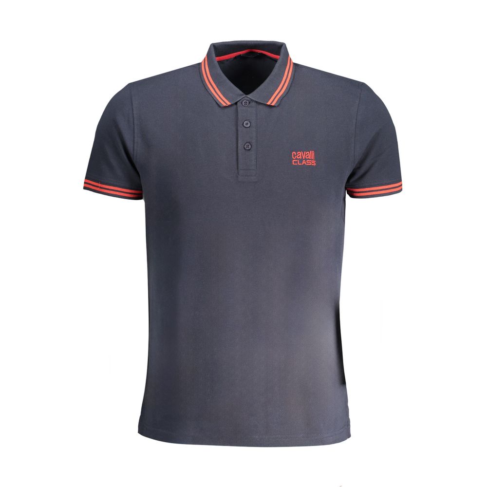 Polo en coton bleu Cavalli Class
