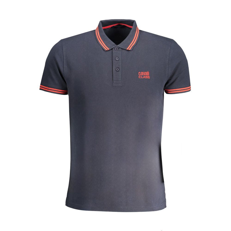 Cavalli Class Blauw Katoenen Poloshirt