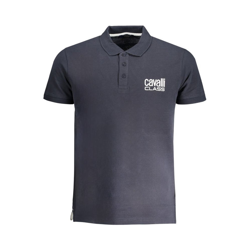 Cavalli Class Blauw Katoenen Poloshirt