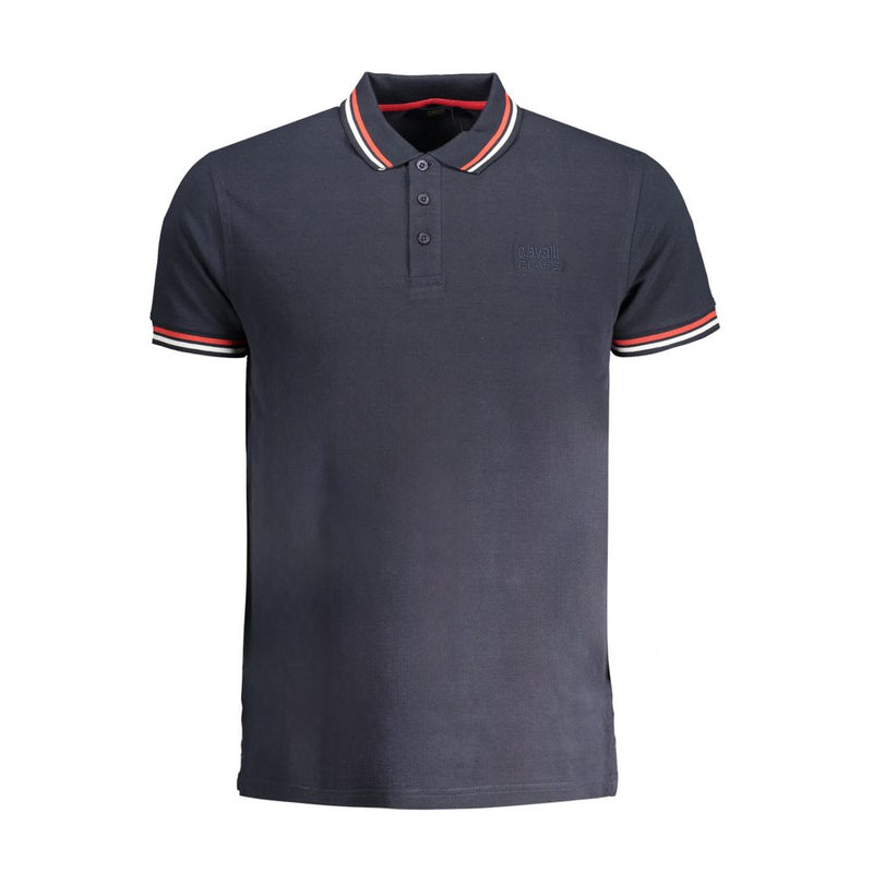 Cavalli Class Blauw Katoenen Poloshirt