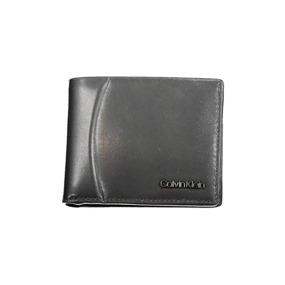 Calvin Klein Zwarte Leren Portemonnee