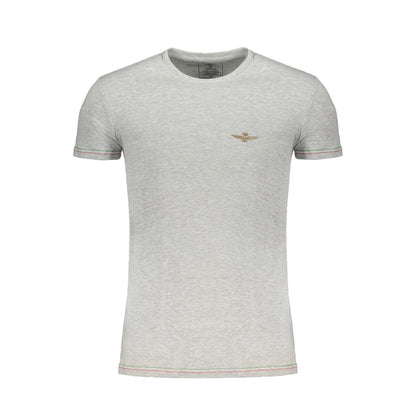 T-shirt en coton brun pour homme Aeronautica Militare