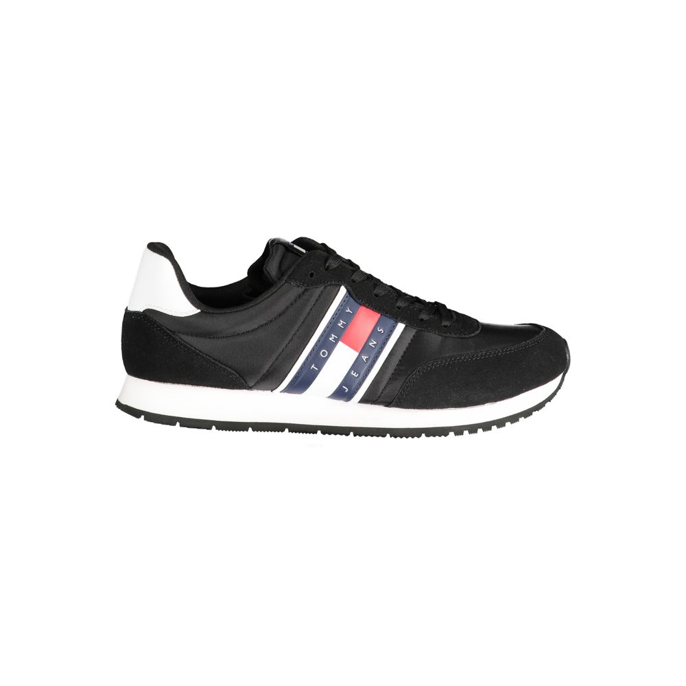 Tommy Hilfiger Black Polyester Sneaker - Durable and Stylish